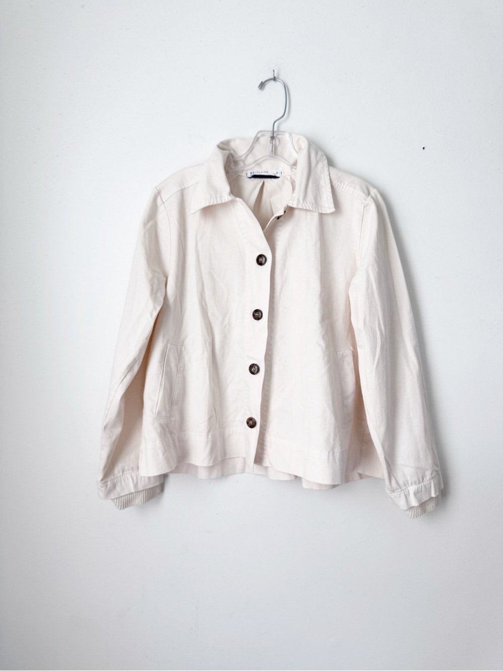 Stateside Cream Button-Front chore Jacket